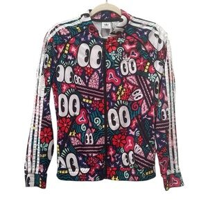 Adidas Hattie Stewart Full Zip Track Full Zip Graphic Jacket Colorful Sz S